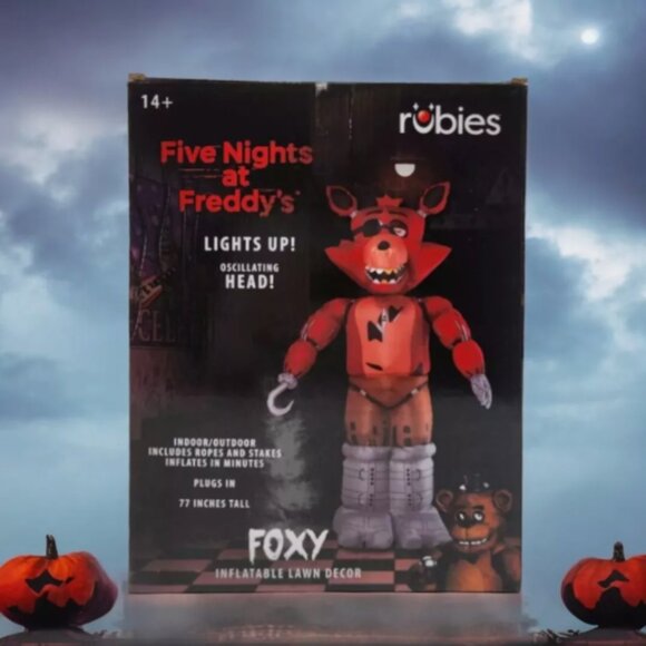 Five Nights at Freddy's Foxy Inflatable Animated Halloween Yard Prop Animatronic - Picture 3 of 7